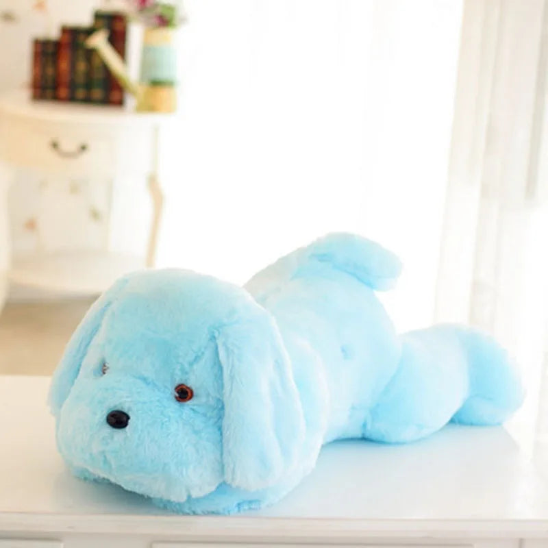 Kawaii Creative Night Light LED Lovely Dog Stuffed Toy and Plush Toys Doll Best Birthday Christmas Gift for Kids Children Friend