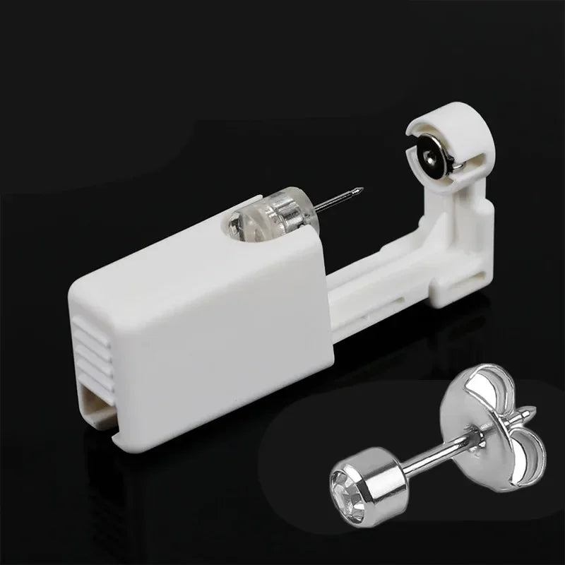 1Pcs Disposable Safe Painless Ear Piercing Tool, Healthy Sterile Punctur Kit Earring Studs Nose Rings Piercing Gun Set