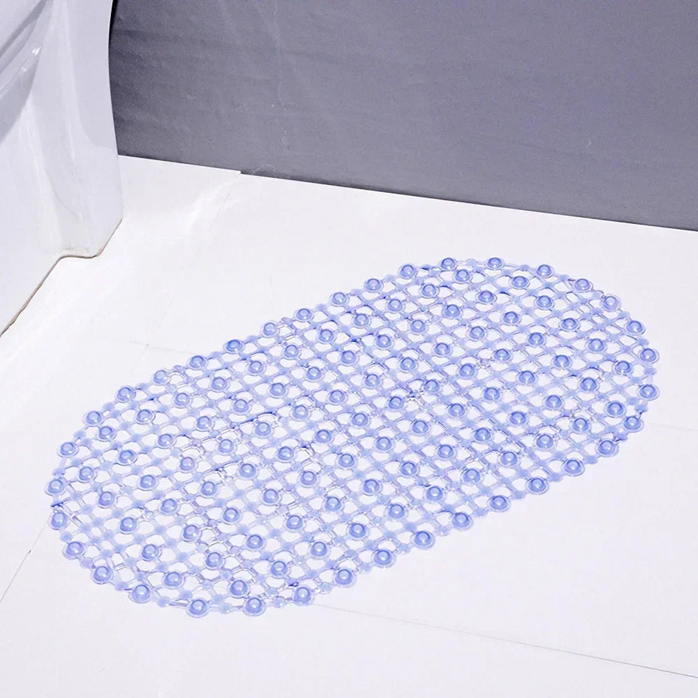 PVC Anti-slip Bath Mat with Suction Cup Soft Shower Mat Massage Anti-slip Bath Home Bathroom Accessories