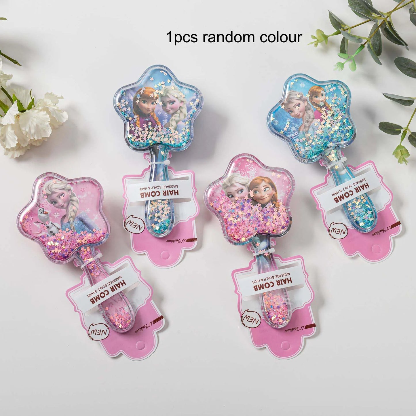 Disney Frozen Elsa Minnie Mickey Mouse Air Cushion Massage Combs Children Comb Hair Brush Hairdressing Tool Girls Christmas Gift