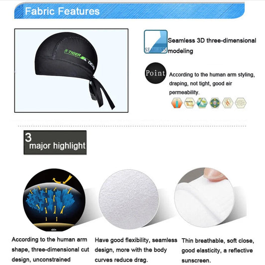 X-Tiger Brand 100% Polyester Breathable Cycling Headwear/Summer Mountain Bike Ciclismo Scarf/Quick-Dry MTB Bicycle Caps