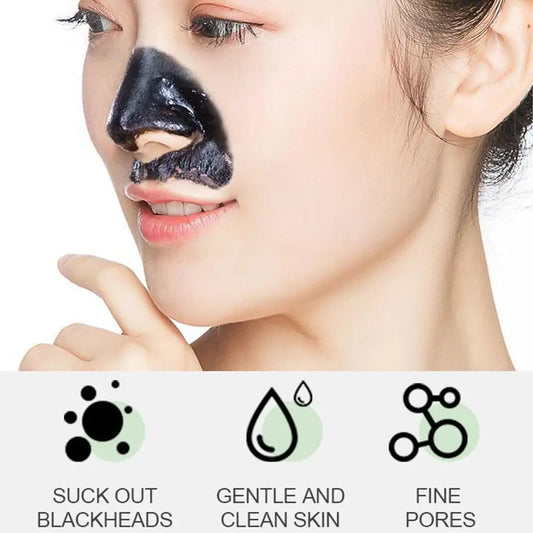 New High-end Deep Cleansing Black Mask Bamboo Charcoal Blackhead Remover Face Mask Skin Care Peal-off Nose Mask 60g