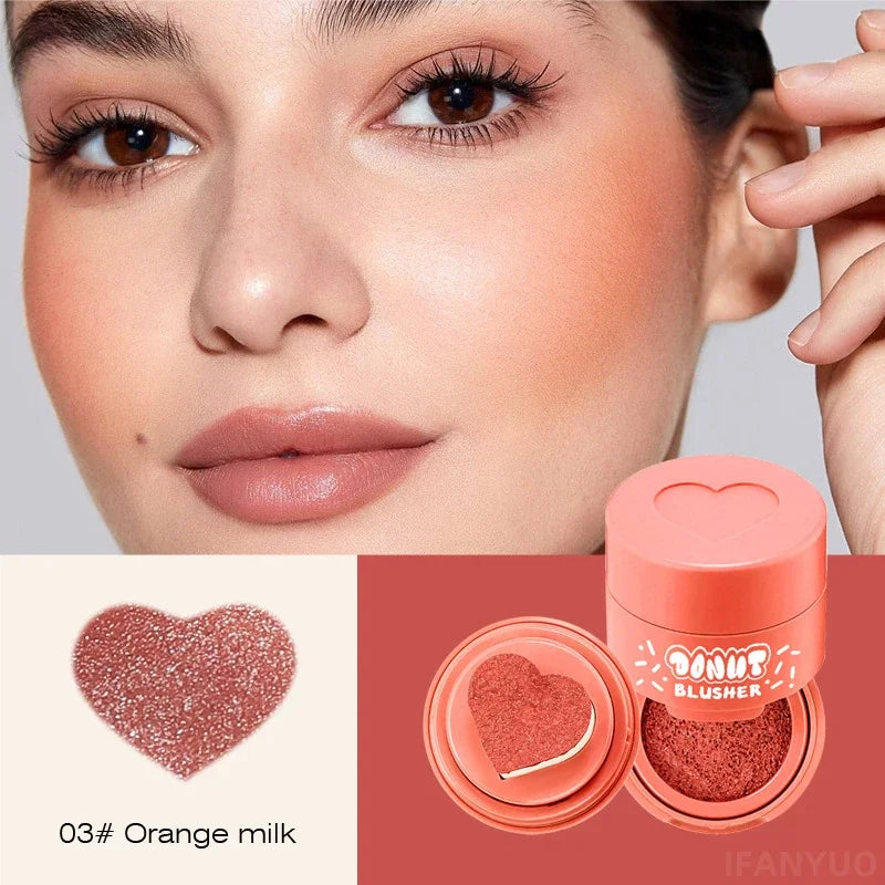 Love Seal Blusher Air Cushion Blush Cream Waterproof Long-lasting Cheek Rouge Brighten Skin Multi-use Natural Face Makeup Blush