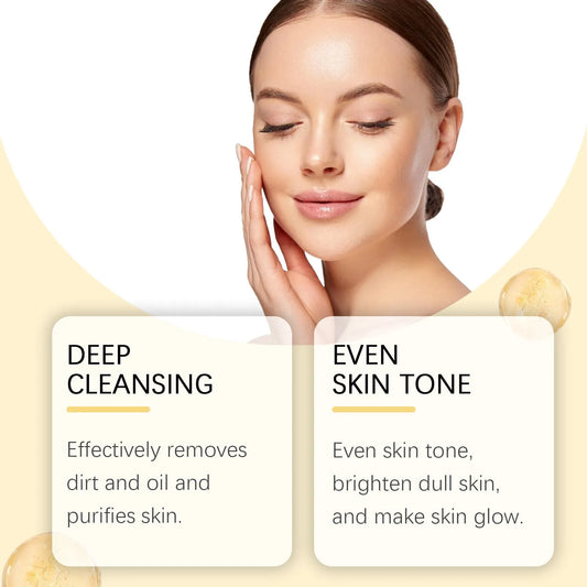 Vitamin C Exfoliating facial mask Turmeric Exfoliating facial mask Improve Pore Deep Cleaning facial mask Apply facial mask
