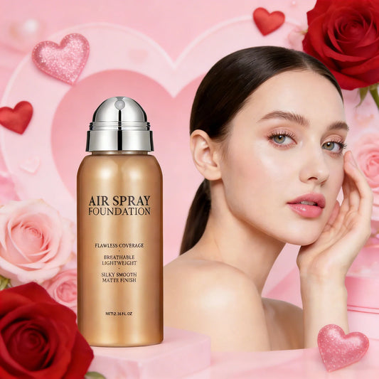 Portable Waterproof Sweat Proof Foundation Spray Fine Powder Concealer Long Lasting Brightening Makeup Gift for Valentine's Day