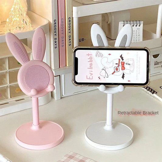 Cute Cartoon Bunny Phone Stand Desktop Cell Phone Stand For iPhone IPad Samsung Smartphone Adjustable Phone Holder Table Support