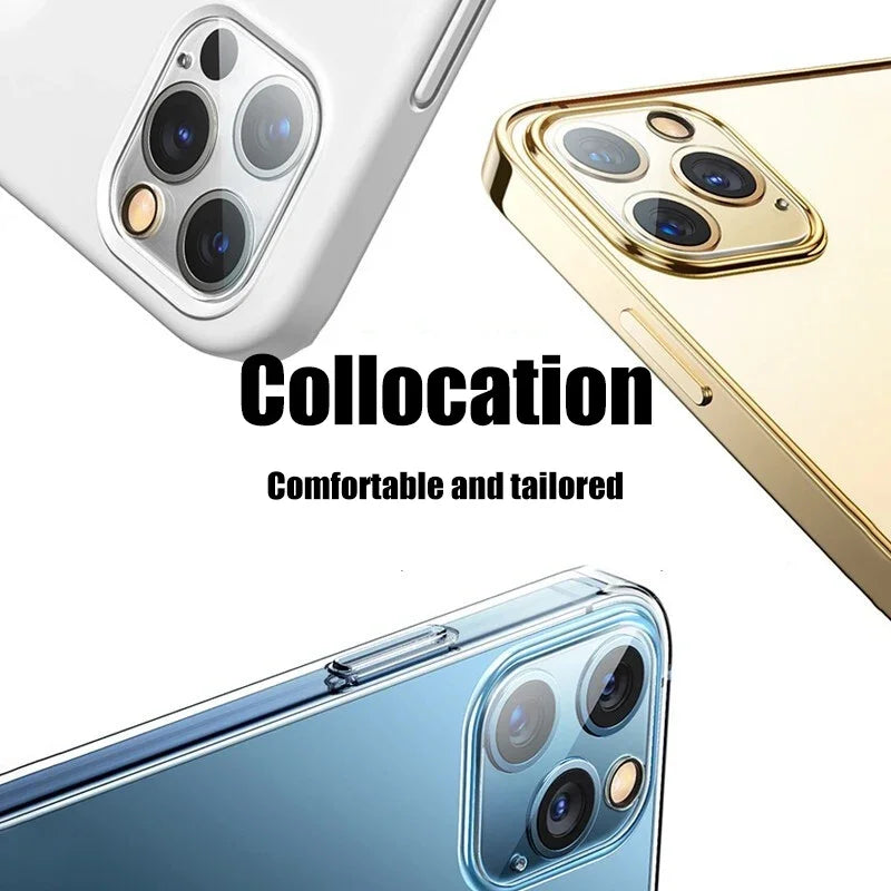 Full Cover Protective Glass 1-5Pcs For iPhone 15 11 12 13 Pro XS Max Camera Protector For iPhone 11ProMax 12 13 Mini 14 Pro Max