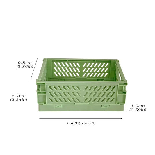 6 Color Foldable Storage Baskets Student Desktop Holder Tape Stationery Cosmetic Storage Box Home Office Organizer Container