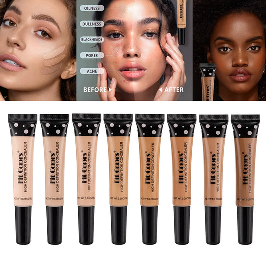 Nude Makeup Facial Foundation Waterproof Cover Blemish Base Fluid Concealer Oil Control Lasting Brighten Skin BB Cream Cosmetics