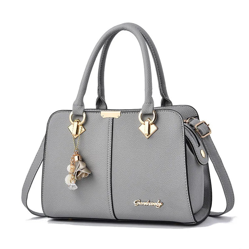 New shoulder Bag leather Women's luxury designer handbag for 2025 women European and American retro cross body Tote bags