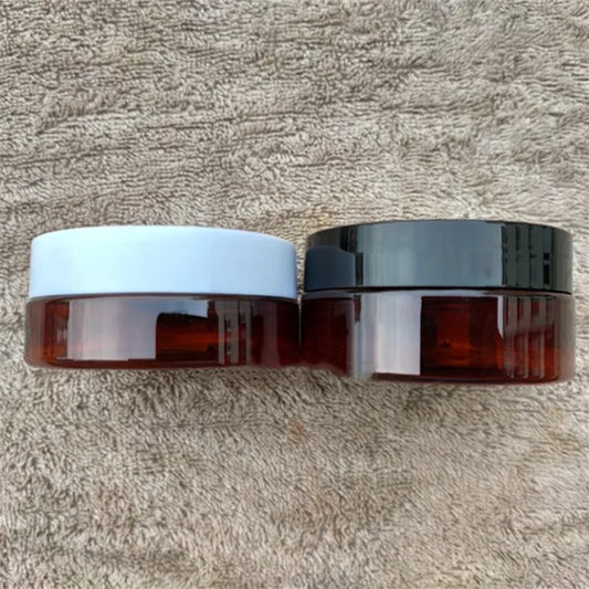 Wholesale 50ml/80ml/100ml Brown/Green Plastic Jar with Lids Refillable Empty Cosmetic Containers Jar for Travel Storage Make Up