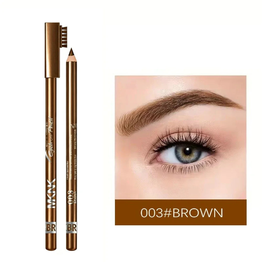 2 In 1 Eyebrow Pencil With Brush Sweat Proof Eyeliner Makeup Pen Professional Defining & Filling Tool Easy Application Cosmetics