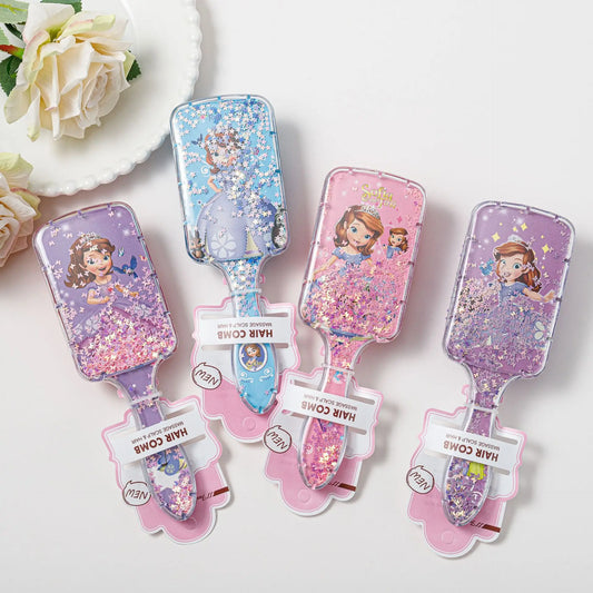 Disney Frozen Elsa Minnie Mickey Mouse Air Cushion Massage Combs Children Comb Hair Brush Hairdressing Tool Girls Christmas Gift