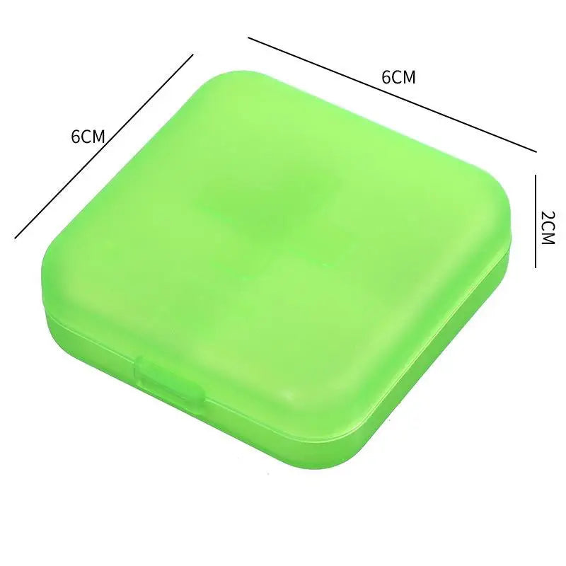 4 Grids Pills Box Plastic Storage Box Weekly Pill Organizer Travel Medicine Container Waterproof Boxes Vitamin Holder