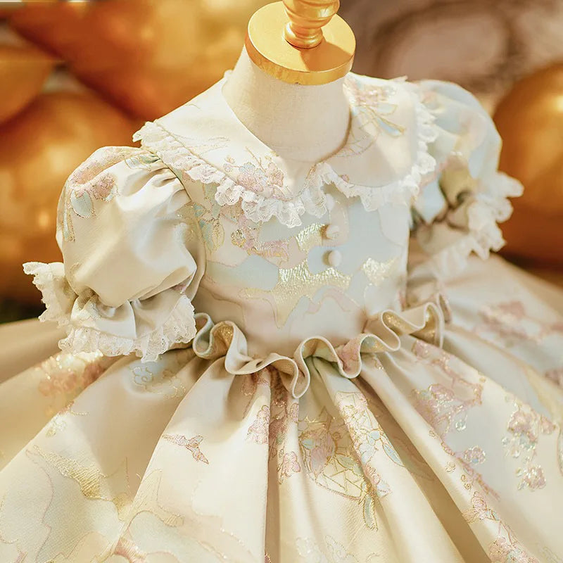 A.Girls' Little Host Princess Dress for First Birthday and Birthday Celebration