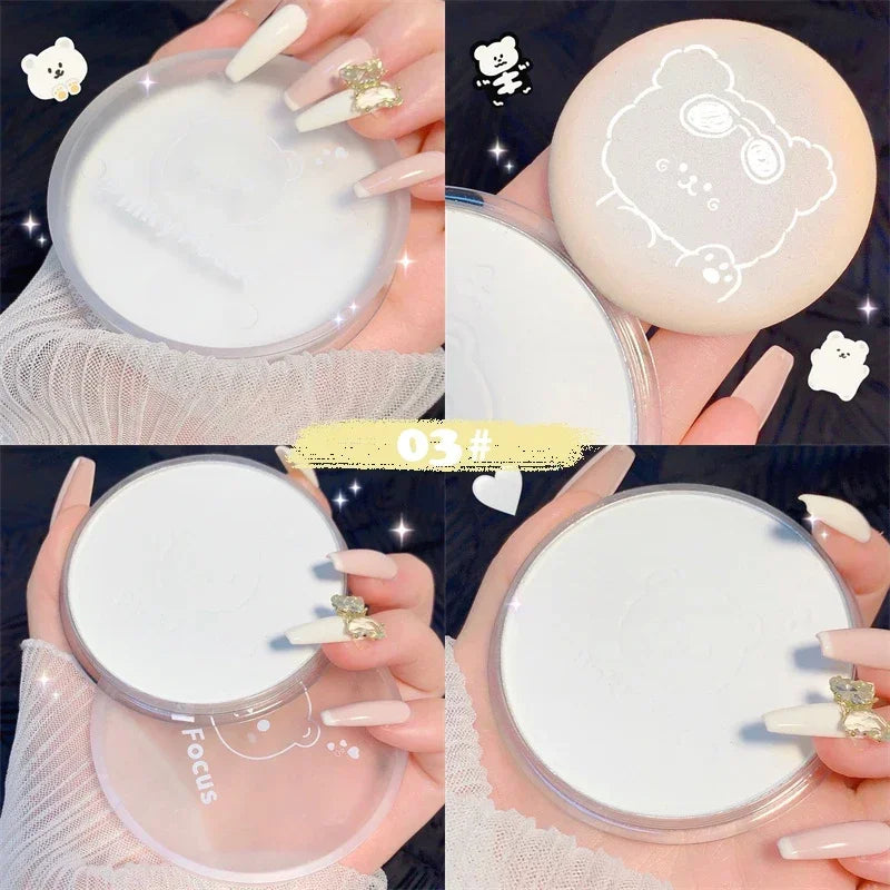 Oil Control Makeup Powder Moisturizing Brightening Press Powder Nature Light Breathable Waterproof Lasting Setting Loose Powder