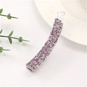 Elegant Rhinestones Banana Clip Sparkling Crystal Pearl Ponytail Holder Twist Hairpin Women Girls Summer Daily Party Hairpiece