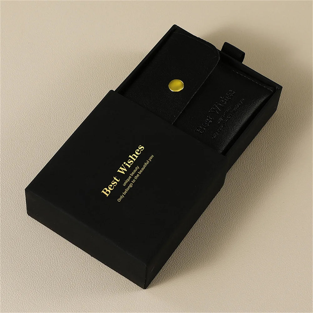 Elegant PU Leather Jewelry Organizer Case Snap Bag Set Closure for Necklaces Bracelets Earrings Storage Bags Gift Packaging Box