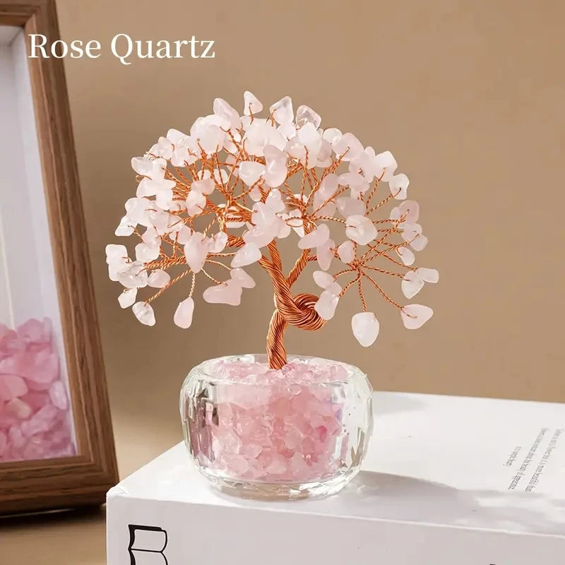 Natural Crystal Fortune Tree Feng Shui Tree of Life Decor Home/Office Decoration, Housewarming/Wedding/Birthday GiftHousewarmin