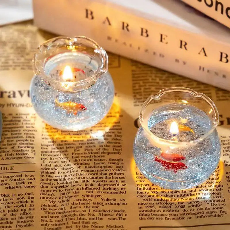 Bubble Fish Tank Goldfish Aromatherapy Candle Cute Room Decoration Props Birthday Gifts Best Friend Gift Christmas Decoration