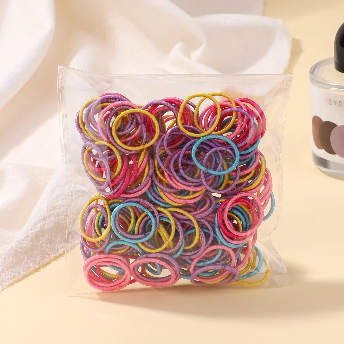 100pcs Women Girls Colorful Nylon Elastic Hair Bands Ponytail Hold Small Hair Tie Rubber Bands Scrunchie Hair Accessories