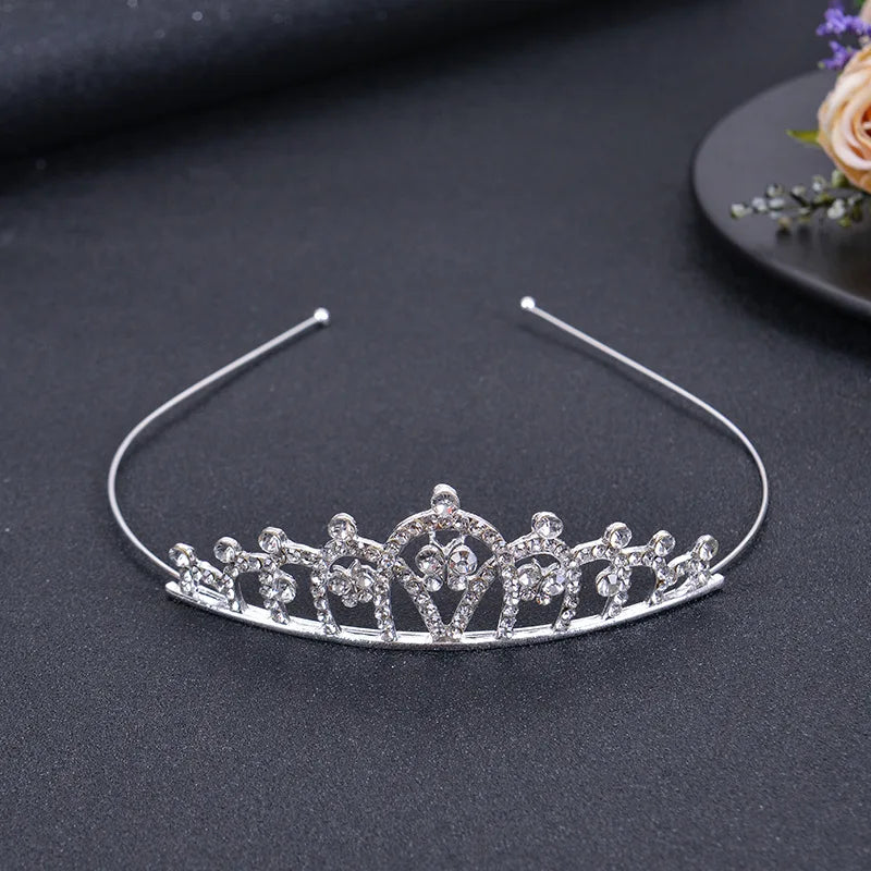 Exquisite Princess Crystal Tiara Crown Headband Children Girls Love Bride Prom Wedding Party Accessories Jewelry Gifts New