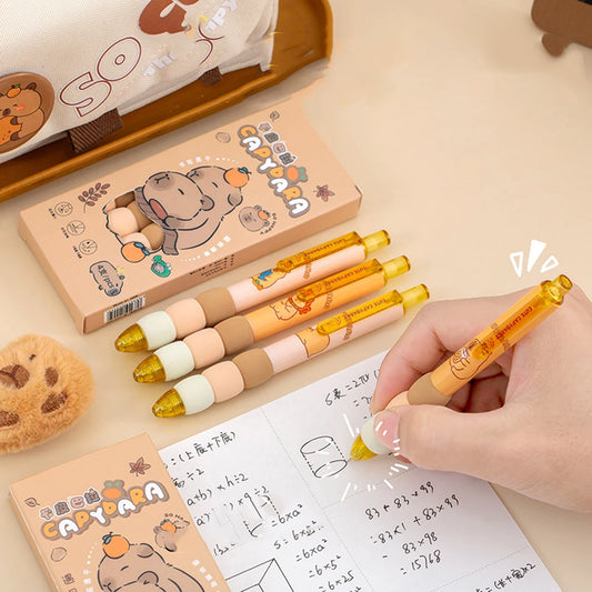 1-4 pcs Lytwtw's Cute Pen Capybara Panda Gel Pen Press Office Gift School Supplies Stationery Kawaii Funny Pen