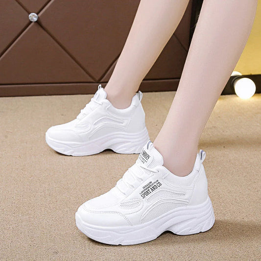 Dad Shoes Women 2026 Spring and Autumn Thick soled Height Increasing Versatile Interior Height Increasing Casual Sports Shoes