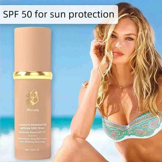 4-in-1 Foundation Liquid SPF 50+ Full Coverage Concealer Long-Lasting Waterproof Professional Conceal Dark Circle Face Makeup