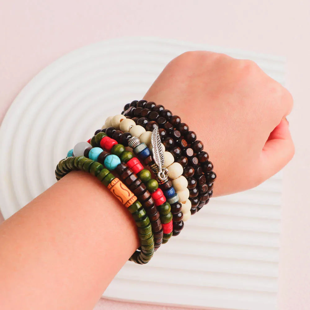 10/20/30/50Pcs/Lot Fashion Retro Elastic Men Women Bracelets Stackable Party Jewelry Gifts Randomly Shipped