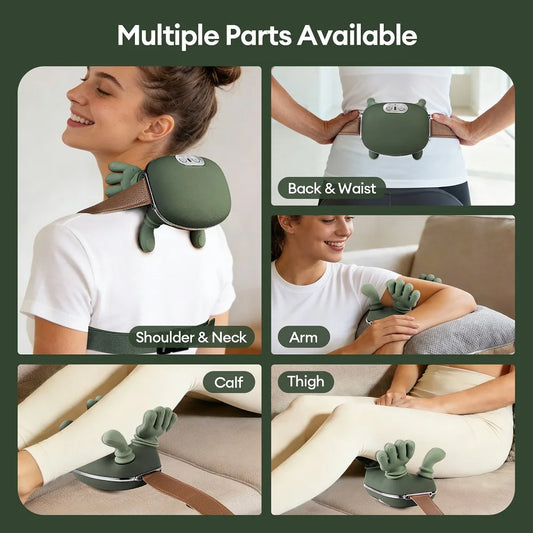 4D Bionic Finger Neck Shoulder Massager Wireless Neck Cervical Trapezius Kneading Massage Shawl Brushless Motor Neck masajeador