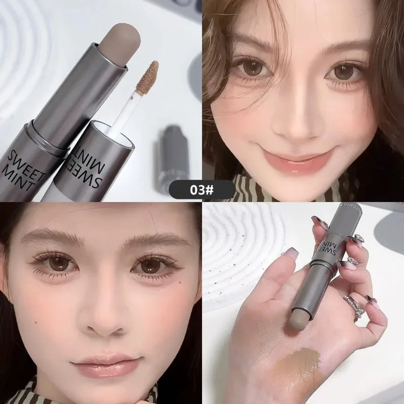Matte Concealer Contour Stick Moisturizing Lasting Smooth 3D Nose Shadow Waterproof Face Highlight Brighten Contour Makeup Pen