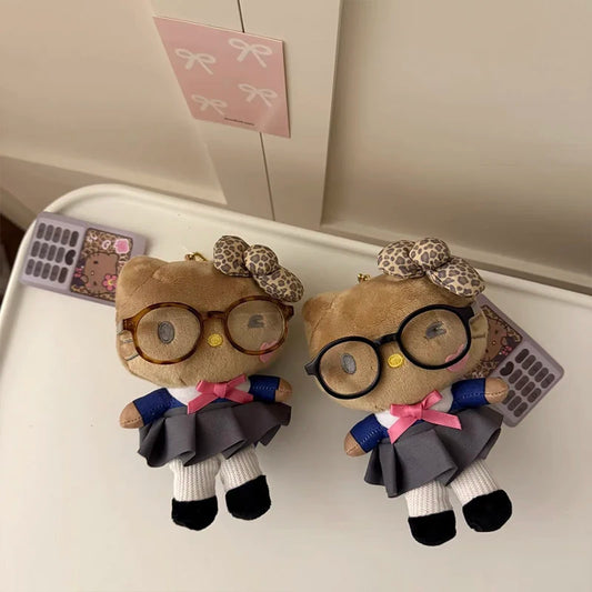 Sanrio Hello Kitty Keychain Cute Cartoon Bag Pendant Plush Doll Charms Car Key Ring Backpack Accessories Women Girl Gifts