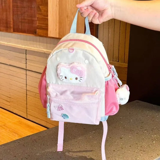 New Sanrio Backpack Kawaii Hello Kitty Fashion Handbag Cute Girl Cartoon Backpack Exquisite Holiday Gift
