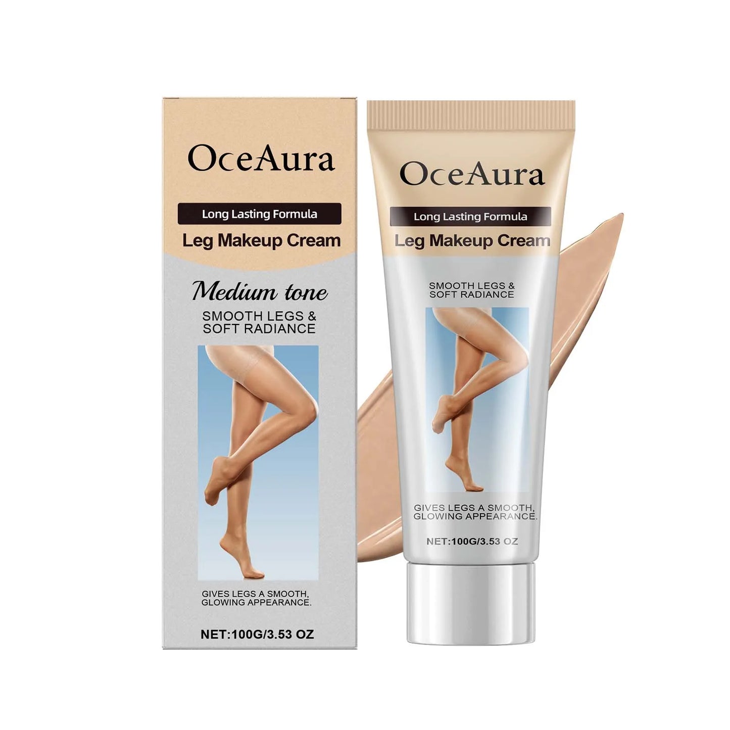 100g Beauty Leg Cream Makeup Body Coverage Long-Lasting Waterproof Professional Concealer Skin Medium Tone Liquid Foundation