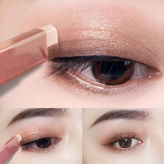 2 in 1 Pearly Highlighter Eyeshadow Stick Glitter Eyeshadow Eyeliner Stick Eyes Makeup Cosmetics Make Up Waterproof Long Lasting