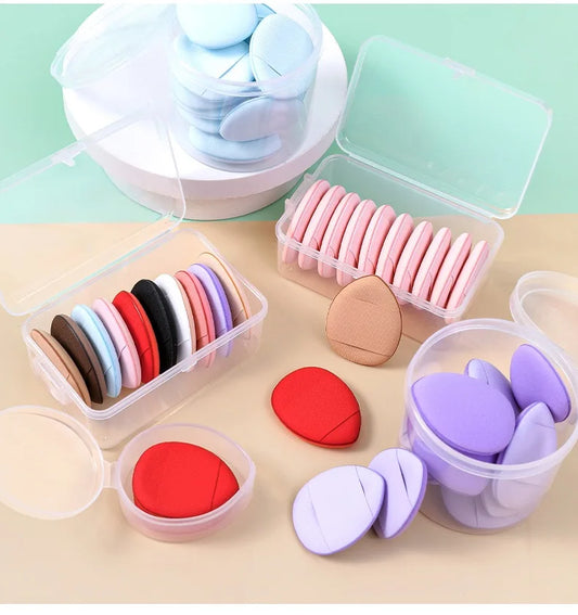 Mini Thumb Tip Foundation Puff Dry Wet Use Concealer Makeup Sponge Setting Powder Portable Cosmetic Puff for Facial Care
