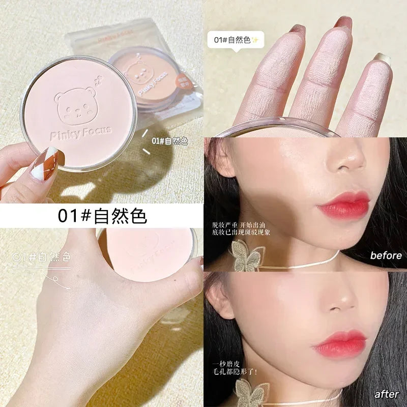 Oil-control Finishing Powder Waterproof Sweat-proof Concealer Powder for Women Cosmetic Pressed Powder Makeup Accessories Cheap