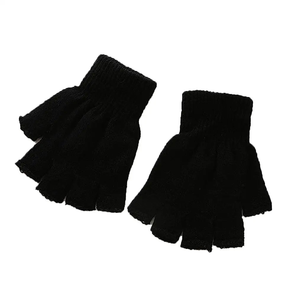 Winter Soft Fleece Half Finger Gloves Plush Knitted Fingerless Gloves Fuzzy Flexible flip Wrist Mittens Student Writting Gloves