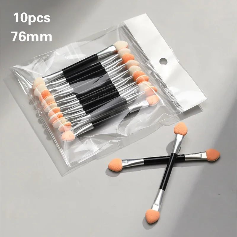 10/100Pcs Small Portable Eyeshadow Applicators In Bulk Double Sponge Eye Shadow Brush Makeup Tools Double-headed Eyeshadow Brush