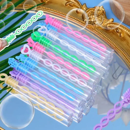 100/10PCS Colorful Bubble Soap Bottles 5 Holes Wand Tube Bubble Empty Soap Bottles Tube Wedding Gifts Birthday Party Decoration