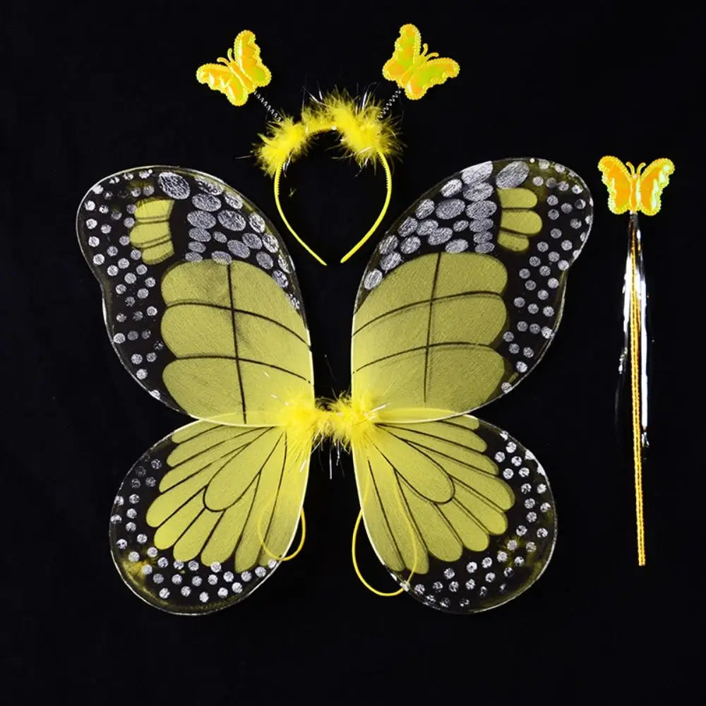 Luminous Wings Flashing Butterfly Skirt Lights Suit LED Children Costume Props Girls Skirts Angel 2-8year Easter Valentines Day