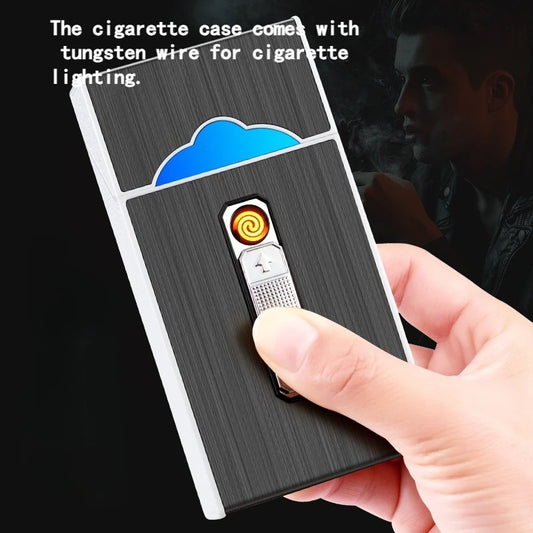 Multifunction Lighter Cigarette Box Integrated Portable Cigarette Lighter Cigarette Box Lighter for Men Smoking Accessories