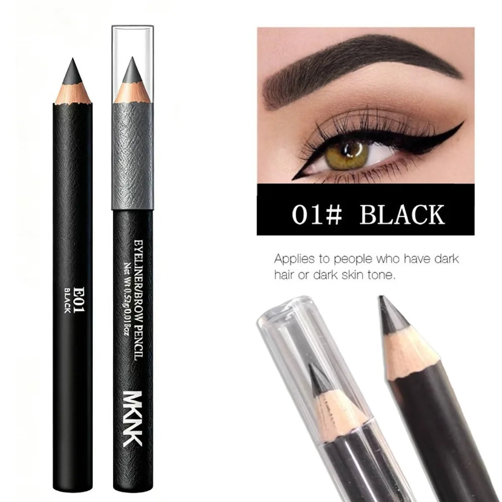 Professional Multi-Function Wooden Makeup Pencil Waterproof For Eyebrows & Eyeliner All-in-One Precision Tip Long Wear Cosmetic