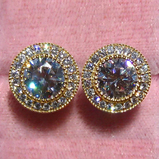 2026 Dainty Small Round CZ Stud Earrings for Women Simple and Elegant Daily Wear Ear Piercing Accessories Statement Jewelry