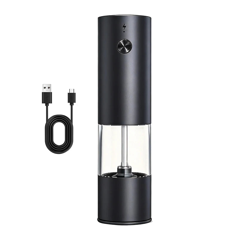 Electric Salt and Pepper Grinder Set USB Rechargeable Electric Adjustable Coarseness Pepper Grinder Mills with Storage Base