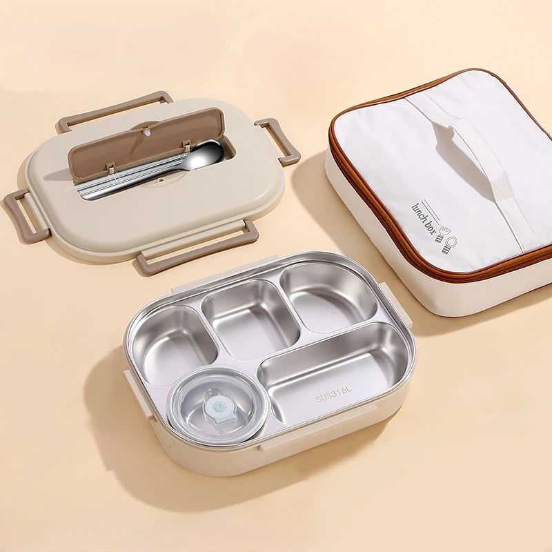 New 316L stainless steel lunch box for kids, insulated, portable, bento lunch box, large-capacity food container