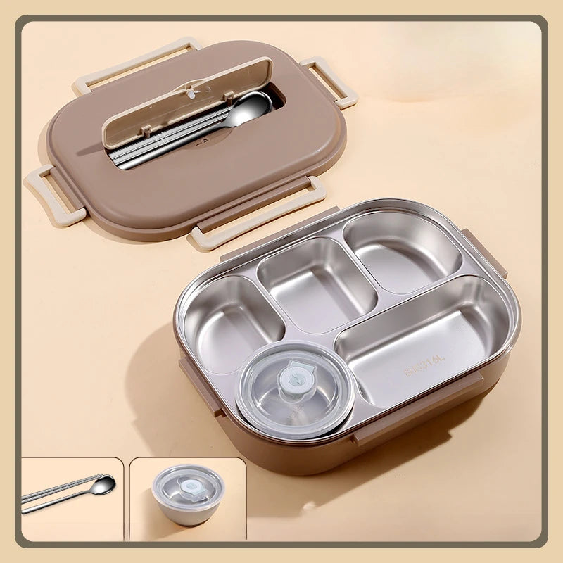 New 316L stainless steel lunch box for kids, insulated, portable, bento lunch box, large-capacity food container
