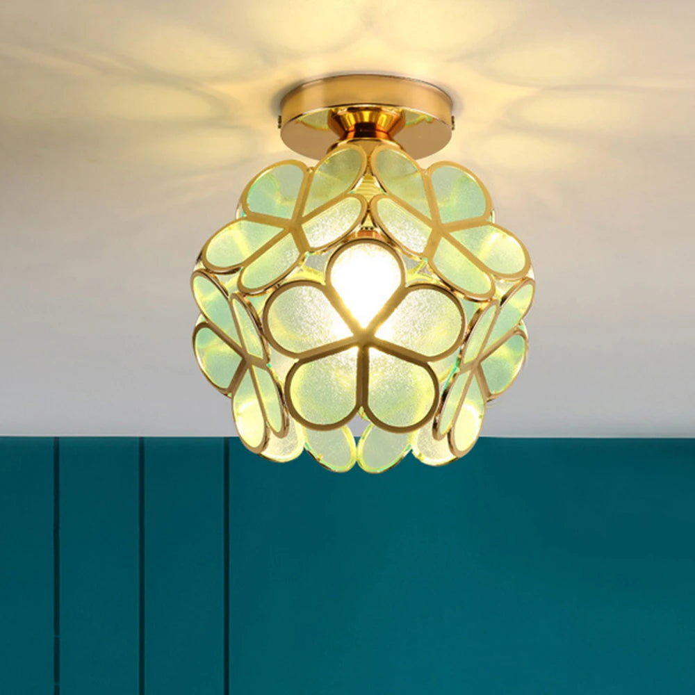 Crystal Petal Ceiling Light Modern Aisle Porch Balcony LED Lamps for Bedroom Living Room Corridor Balcony Nodic Lights