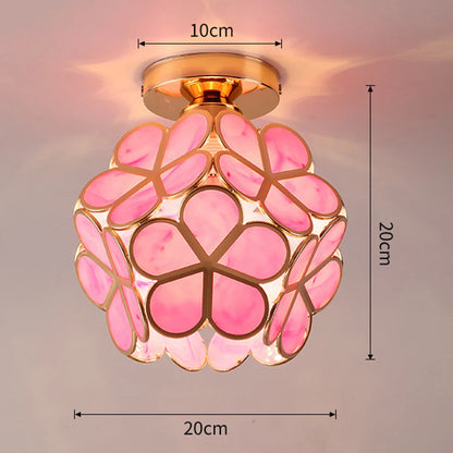 Crystal Petal Ceiling Light Modern Aisle Porch Balcony LED Lamps for Bedroom Living Room Corridor Balcony Nodic Lights